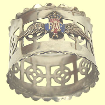 RAF Wartime EPNS Napkin Ring - Click for the bigger picture