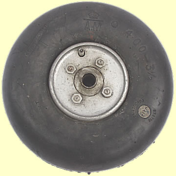 RAF Aircraft Tail Wheel and Tyre - Click for the bigger picture