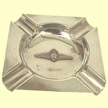 RAF Wartime EPNS Ash Tray - Click for the bigger picture