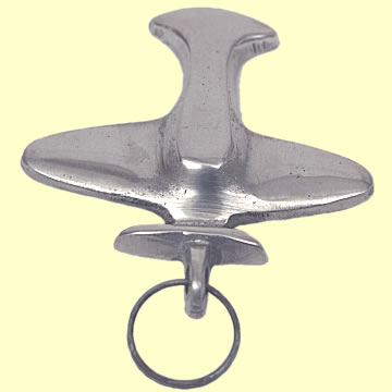JU88 Trench Art Key Ring from Battle of Britain - Click for the bigger picture
