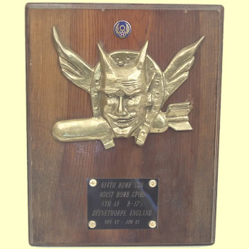 614 Bomb Squadron Mounted Plaque - Click for the bigger picture