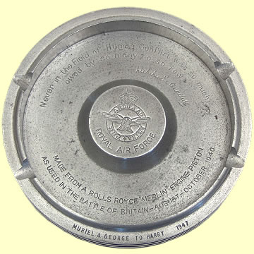 Rolls Royce Merlin Piston Ashtray - Click for the bigger picture