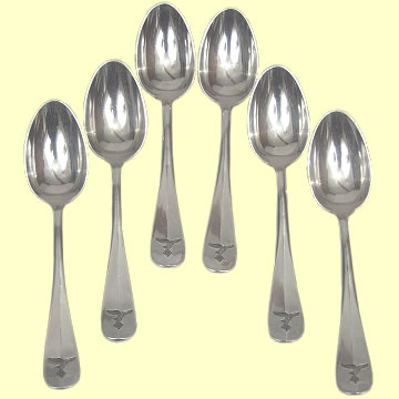 Battle of Britain period Luftwaffe Mess Hall Teaspoons - Click for the bigger picture