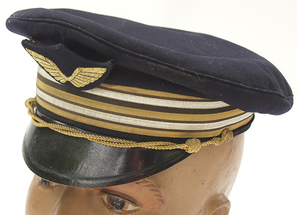 French L'Armee De L'Air Officer Superieur Winter Visor Cap - Click for the bigger picture