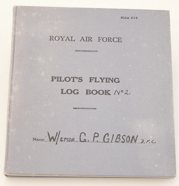 Wing Commander Guy Gibson D.F.C. Flying Log book No2 - Click for the bigger picture