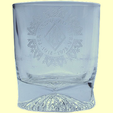 RAF 60th Anniversary Commemorative Glass - Click for the bigger picture