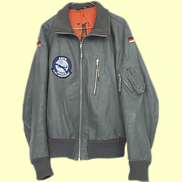 Luftwaffe Grey Leather Flying Jacket - Click for the bigger picture