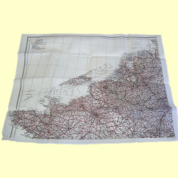 WWII Tissue Paper Escape Map Sheet C - Click for the bigger picture