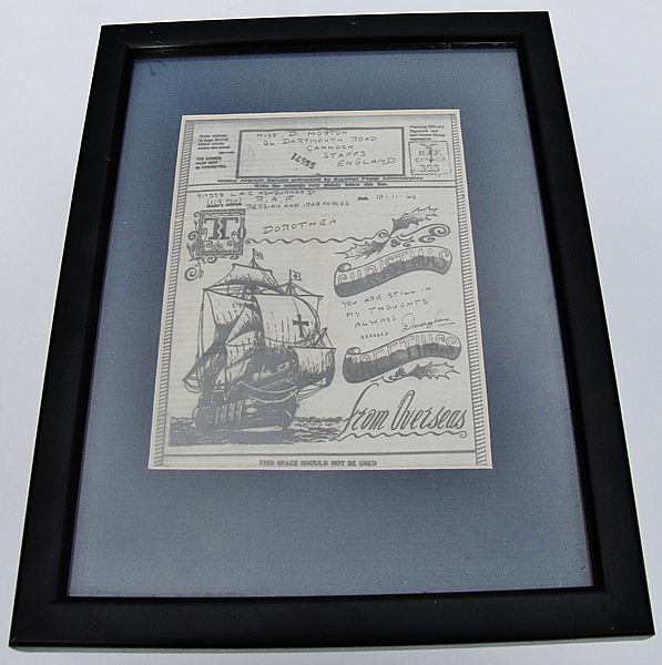 RAF Christmas Military Airgraph - Click for the bigger picture