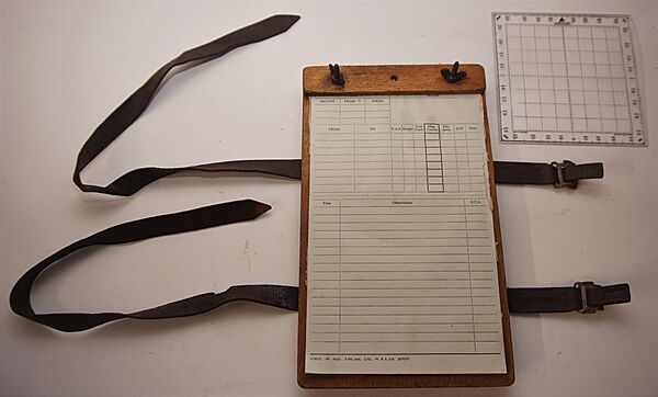 RAF Pilots Knee Board Note Pad and Navigators Protractor Grid Square - Click for the bigger picture