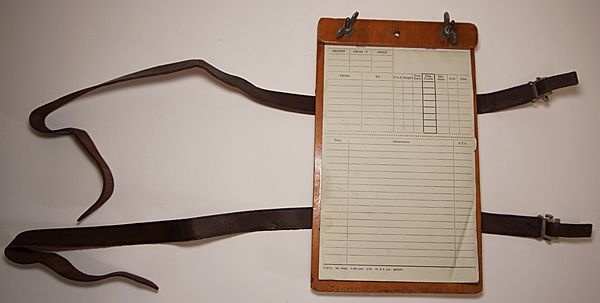 WWII RAF Pilots Knee Board Note Pad 1944 - Click for the bigger picture