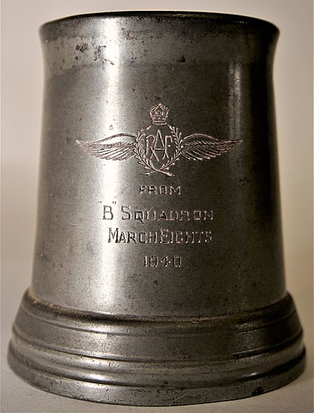 RAF 'B' Squadron Presentation Tankard 1940 with possible CUAS Connections - Click for the bigger picture