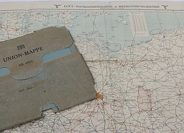 Luft-Navigationskarte Flight Chart dated 27 June 1940 - Click for the bigger picture