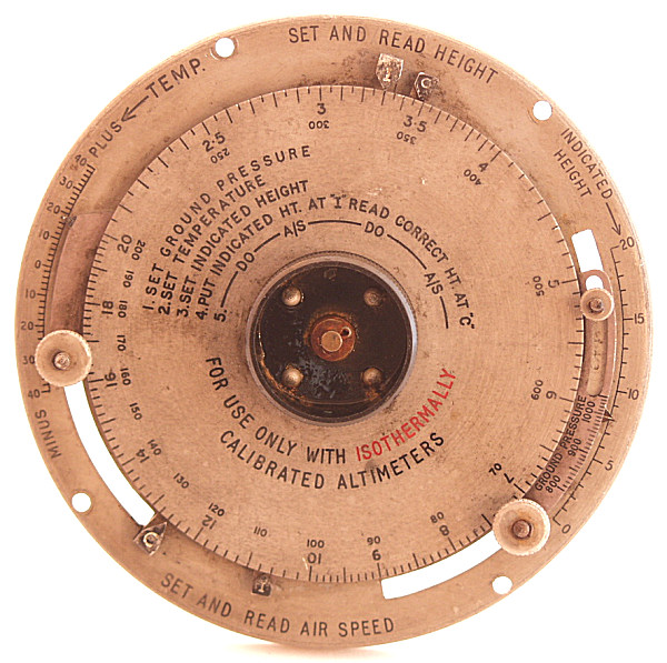 RAF Height and Air Speed Computer Mk I - Click for the bigger picture