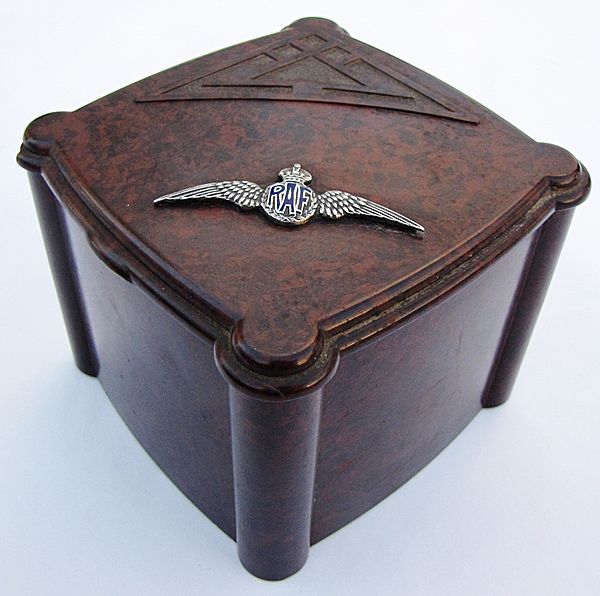 Art Deco Bakelite RAF Trinket Box - Click for the bigger picture
