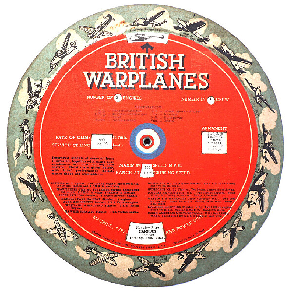 WWII British and Enemy Warplanes Identification Wheel - Click for the bigger picture