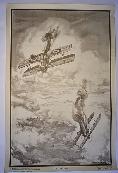 WWI RFC/RAF Air Safety Poster 'The Last Loop - Click for the bigger picture