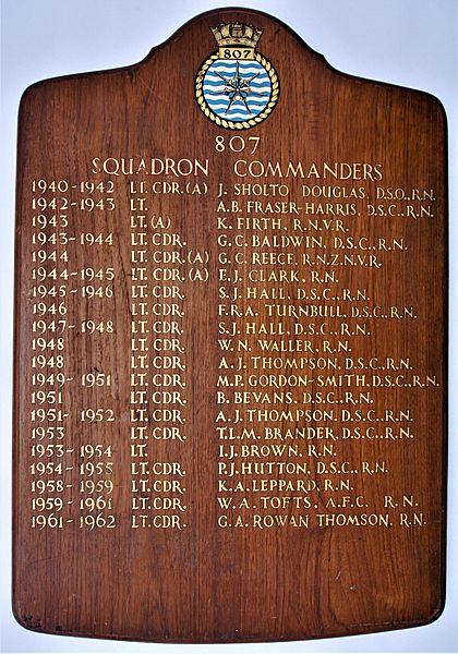 Fleet Air Arm 807 Squadron Commanders Board - Click for the bigger picture