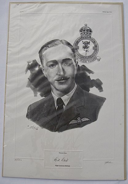 Limited Edition Print signed by Flight Lieutenant Bill Read V.C - Click for the bigger picture