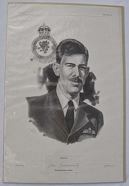 Limited Edition Print signed by Flying Officer John Cruickshank VC - Click for the bigger picture
