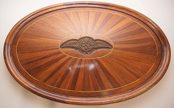 Royal Flying Corps Trench Art Tray - Click for the bigger picture