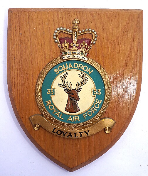 RAF 33 Squadron Plaque - Click for the bigger picture