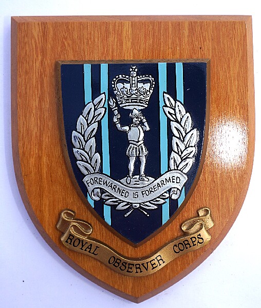 Royal Observer Corps Plaque - Click for the bigger picture