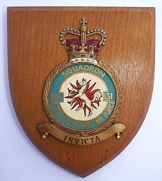RAF 131 'County of Kent' Squadron Plaque - Click for the bigger picture