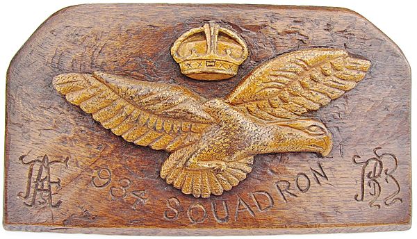 934 Barrage Balloon Squadron Trench Art Plaque - Click for the bigger picture