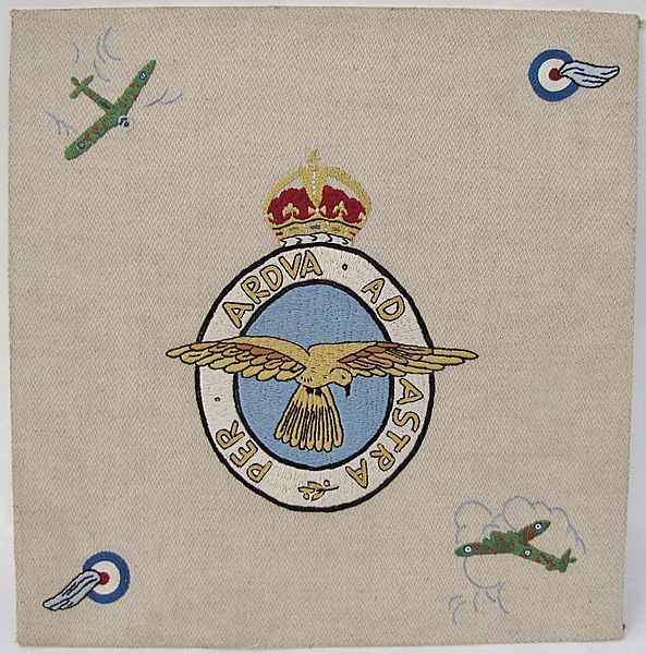 WWII Period RAF Themed Embroidered Panel - Click for the bigger picture