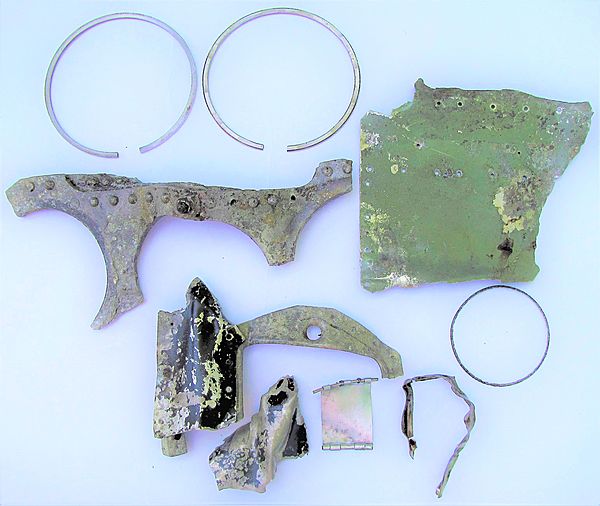 Assorted WWII Aircraft Crash Relics - Click for the bigger picture