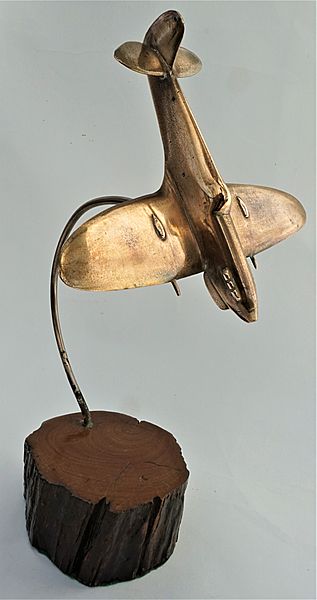 RAAF Trench art Spitfire Mk V - Click for the bigger picture