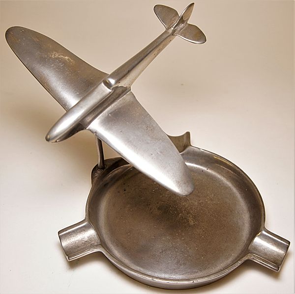 Supermarine Spitfire Trench Art Ashtray - Click for the bigger picture