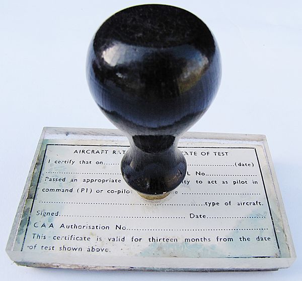 Aircraft Rating- Certificate of Test Rubber Stamp - Click for the bigger picture