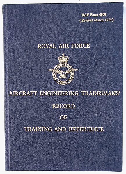 RAF Aircraft Engineering Tradesmans' Record of Training and Experience - Click for the bigger picture