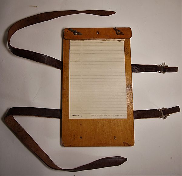 WWII RAF Pilots Knee Board Note Pad 1944 - Click for the bigger picture