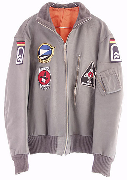 Luftwaffe Grey Leather Flight Jacket - Click for the bigger picture