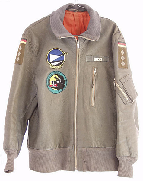 Luftwaffe Grey Leather Flying Jacket - Click for the bigger picture