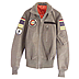 Luftwaffe Grey Leather Flight Jacket - Click for the bigger picture