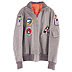 Luftwaffe Grey Leather Flight Jacket - Click for the bigger picture