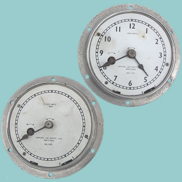 Royal Navy Admiralty Pattern Log Clocks - Click for the bigger picture