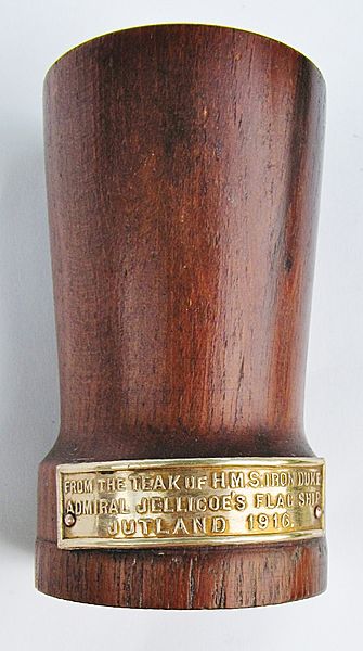 Item 1781 Treen Spill or Pen holder made from timbers ex HMS Iron Duke - Click for the bigger picture