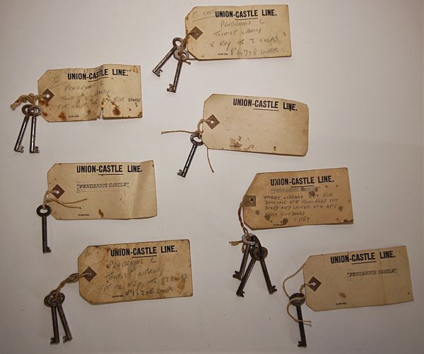 Original Library Key from 'RMS Pendennis Castle' - Click for the bigger picture