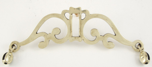 Brass Tiller Yoke with Fitted Pulley Blocks - Click for the bigger picture