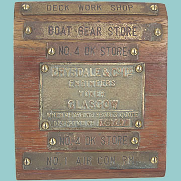 Ships Plaques mounted on display block - Click for the bigger picture