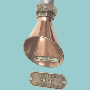 Bofors Gun Speaking Tube & Plaque - Click for the bigger picture