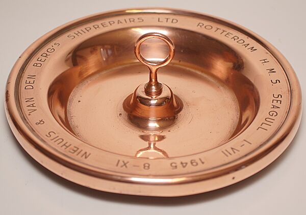 HMS Seagull Niehuis & Van Den Berg's Shipyard Rotterdam Copper Tray - Click for the bigger picture