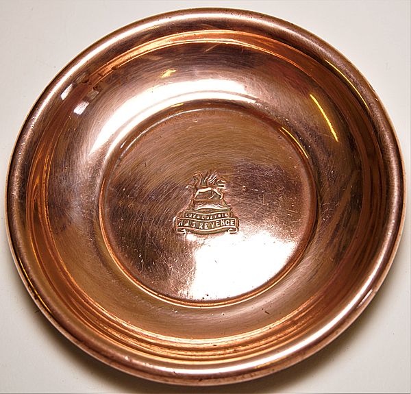HMS Revenge Copper Ashtray - Click for the bigger picture