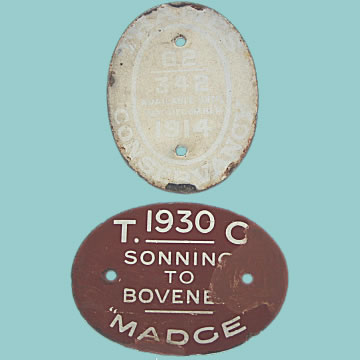 Pair of Enamel Boat Badges - Click for the bigger picture