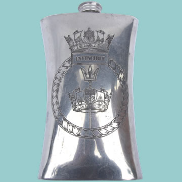 HMS Invincible Hip Flask - Click for the bigger picture